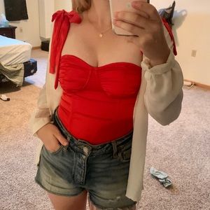 Lioness red corset top